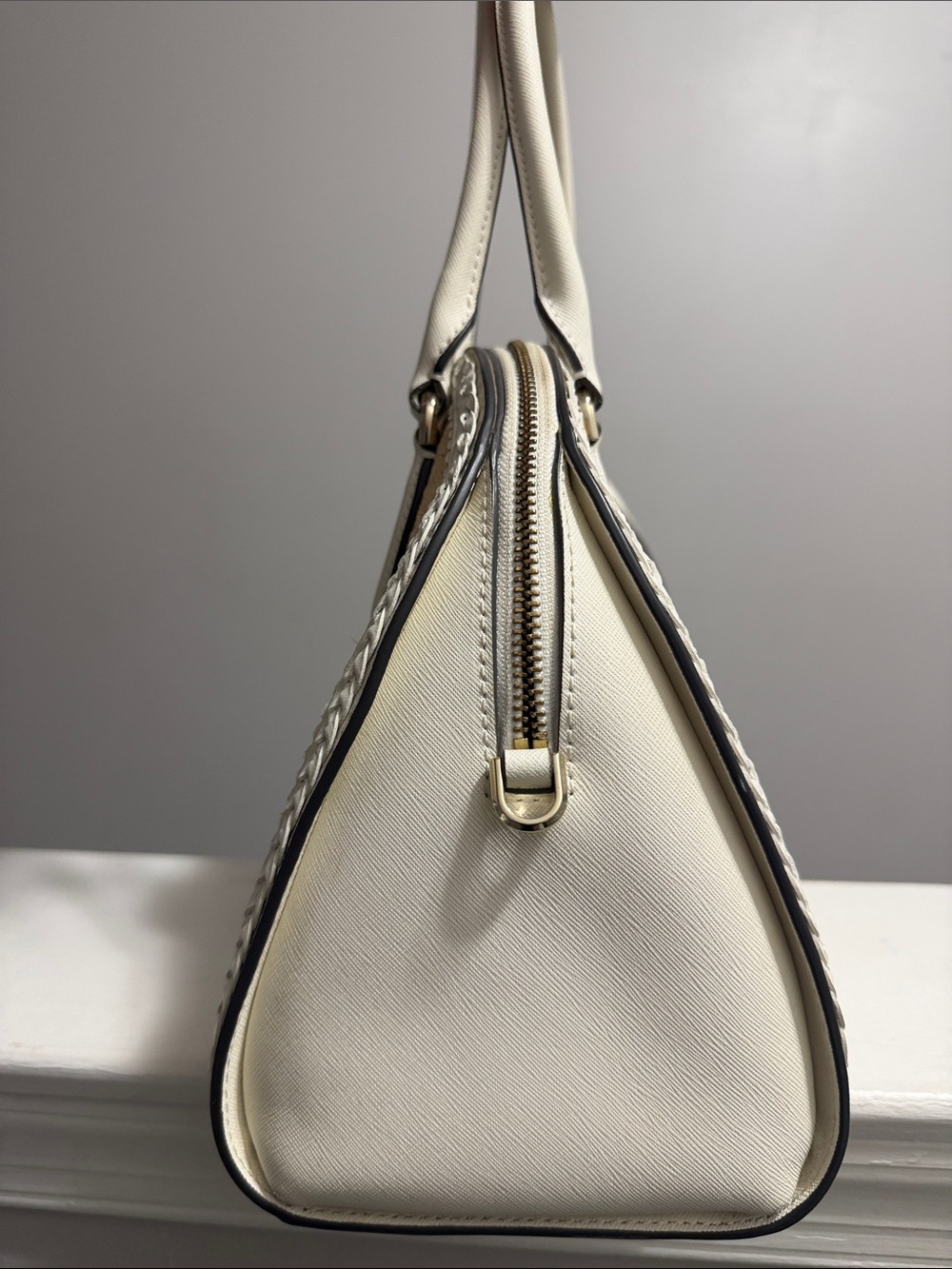 kate spade Straw Satchel with Cream Leather Trim - Picture 4 of 5